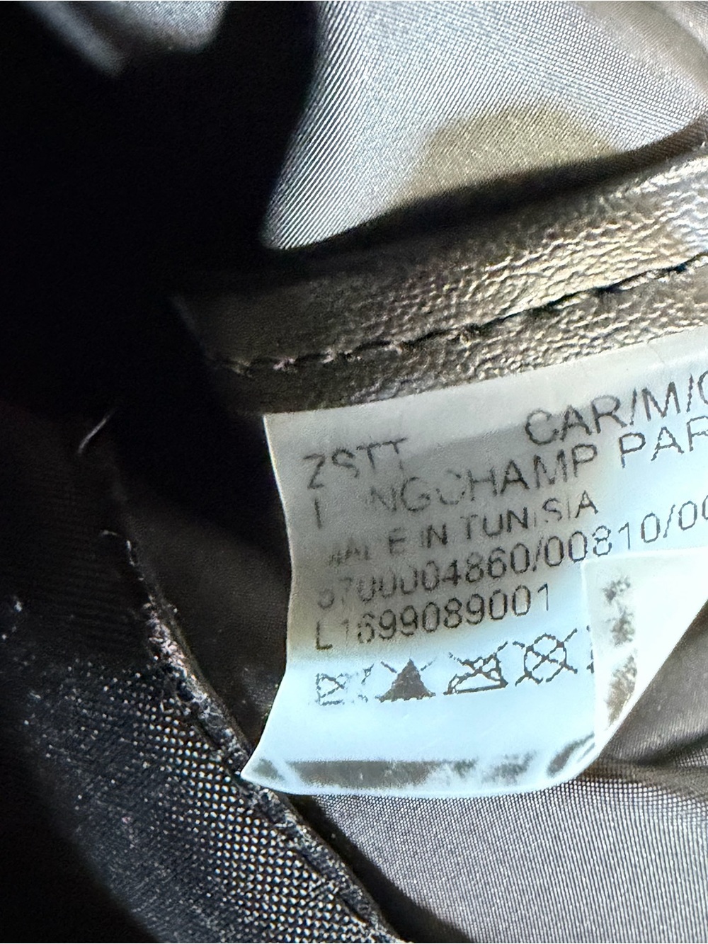 Longchamp Black Nylon Backpack with Brown Leather Trim - Picture 13 of 15
